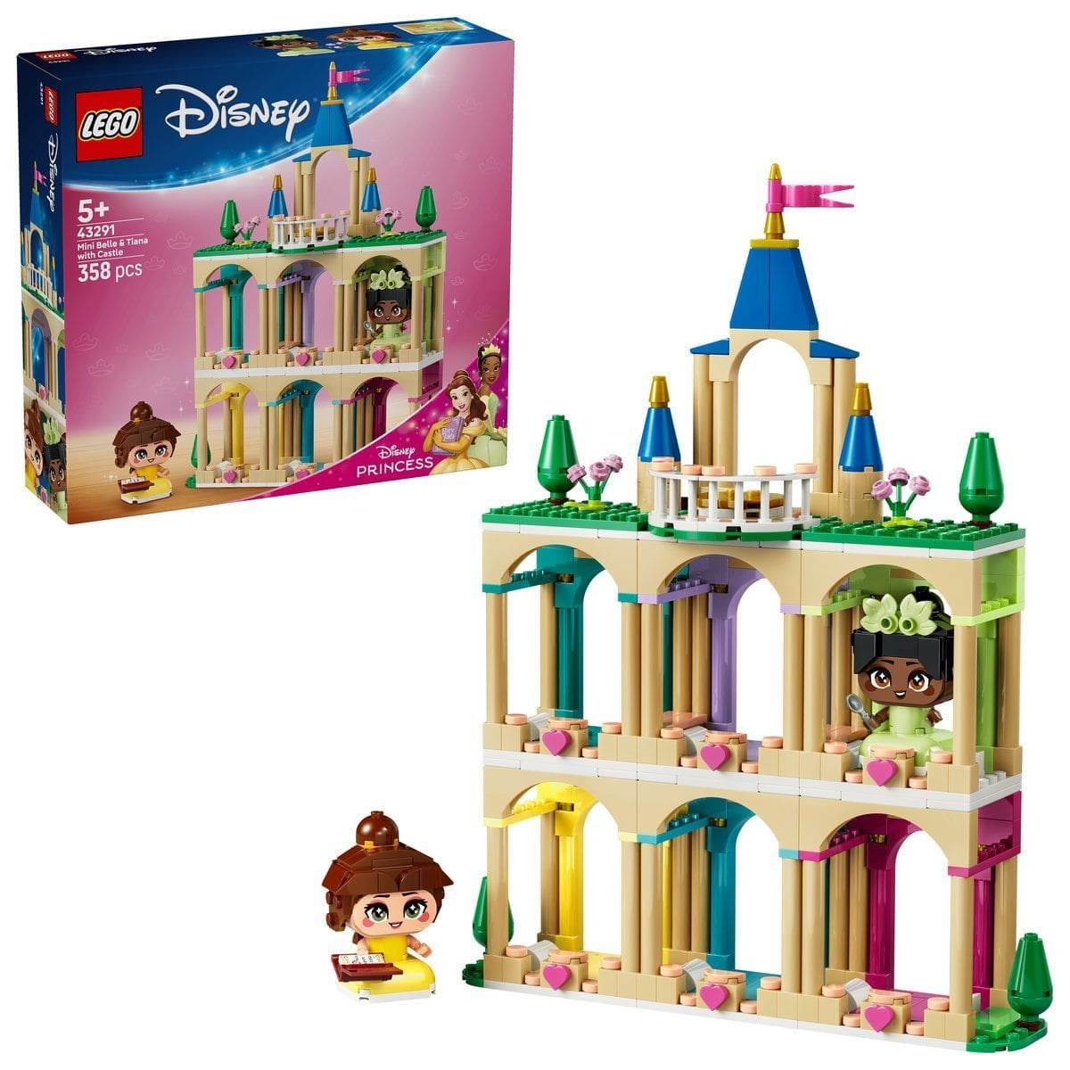 10_LEGO43291 LEGO DISNEY PRINCESS MINIPRINTESELE BELLE SI TIANA LA CASTEL 43291 - imagine 1