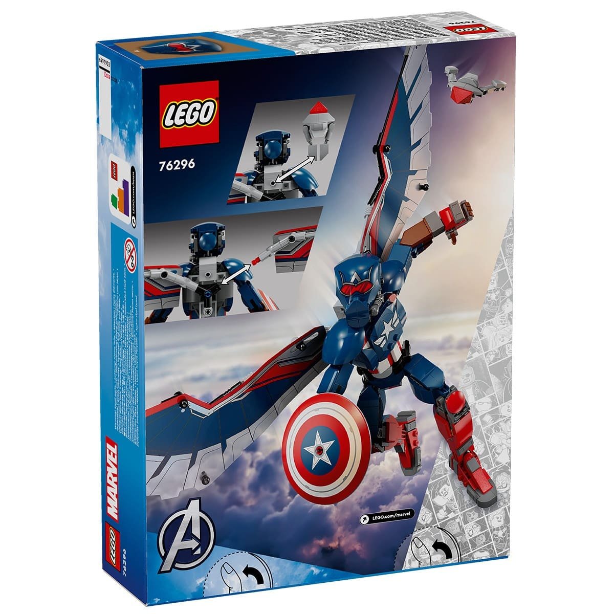 10_LEGO76296 LEGO SUPER HEROES FIGURINA DE CONSTRUCTIE CAPITANUL AMERICA 76296 - imagine 1