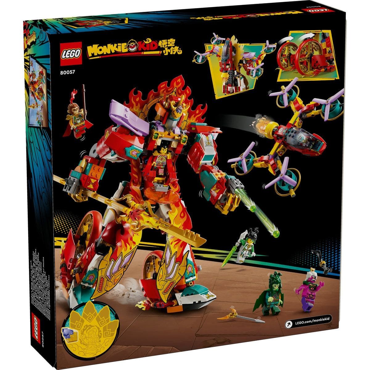 10_LEGO80057 LEGO MONKIE KID ROBOTUL CU INEL DE FOC AL LUI NEZHA 80057 - imagine 1