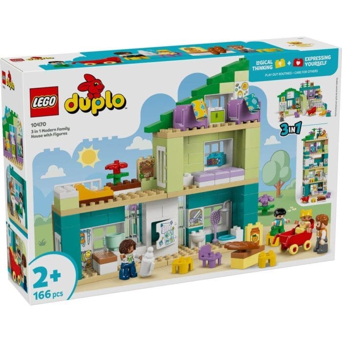 LEGO DUPLO CASA MODERNA DE FAMILIE 3 IN 1 CU FIGURINE 10470 - imagine 2