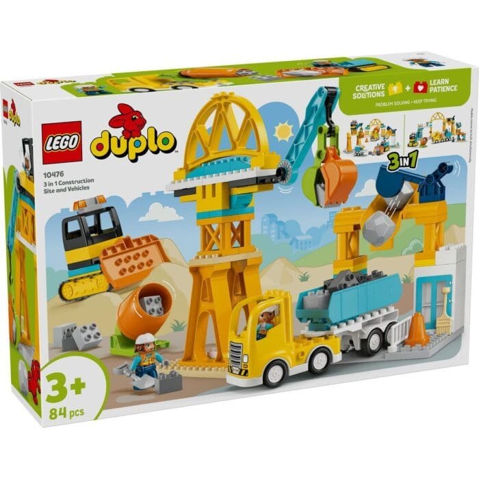 LEGO DUPLO SANTIER SI VEHICULE DE CONSTRUCTII 3 IN 1 10476 - imagine 2