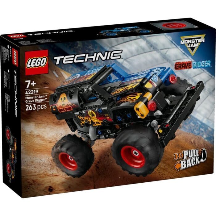LEGO TECHNIC MONSTER JAM GRAVE DIGGER FOC SI GHEATA 42219 - imagine 2