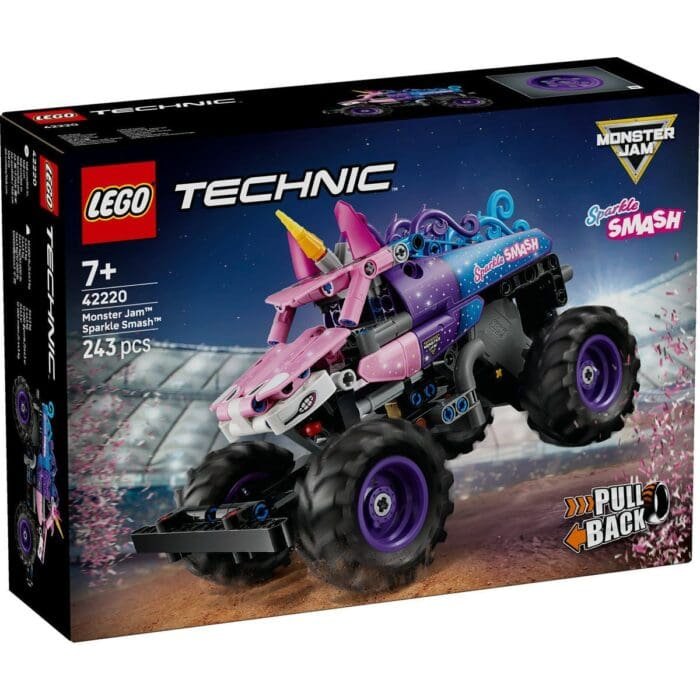 LEGO TECHNIC MONSTER JAM SPARKLE SMASH CU MOTOR CU ARC 42220 - imagine 2