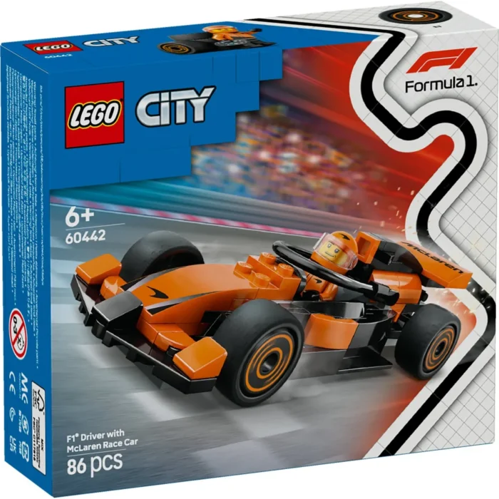LEGO CITY PILOT F1 CU MASINA DE CURSE MCLAREN 60442 - imagine 2