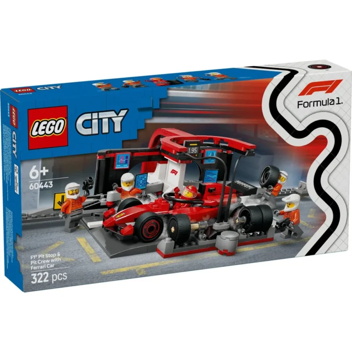 LEGO CITY BOXA SI MECANICI F1 CU MASINA FERRARI 60443 - imagine 10