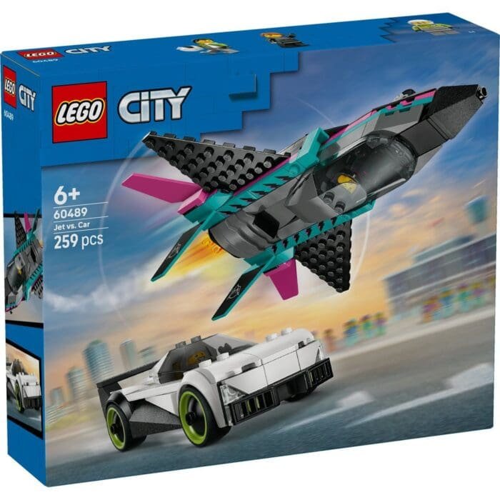 LEGO CITY AVION CU REACTIE VS MASINA 60489 - imagine 3
