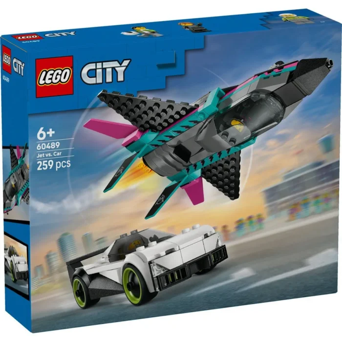 LEGO CITY AVION CU REACTIE VS MASINA 60489 - imagine 10