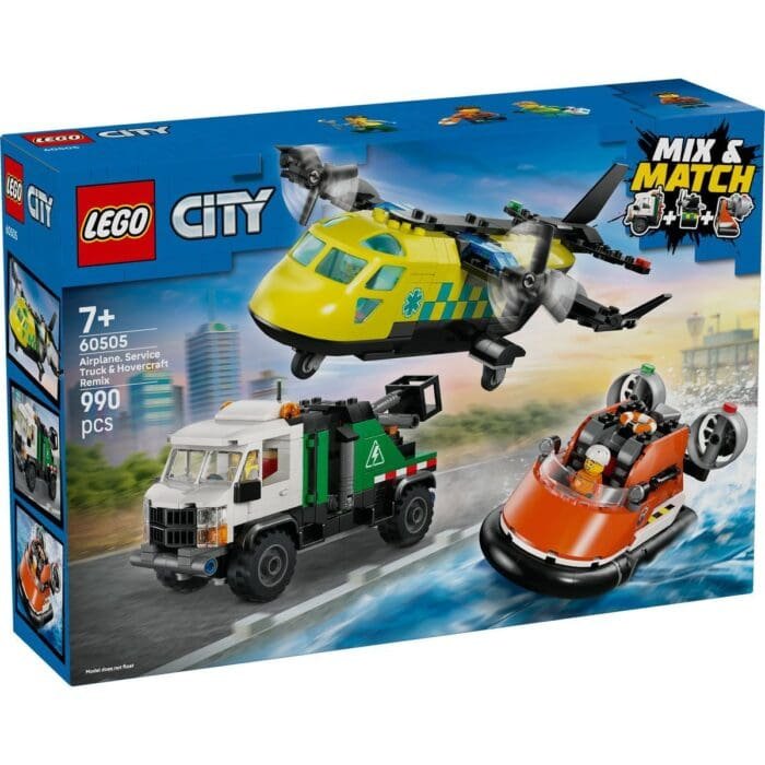 LEGO CITY AVION AUTOSPECIALA DE SERVICE SI AEROGLISOR IN VERSIUNI ADAPTATE 60505 - imagine 2