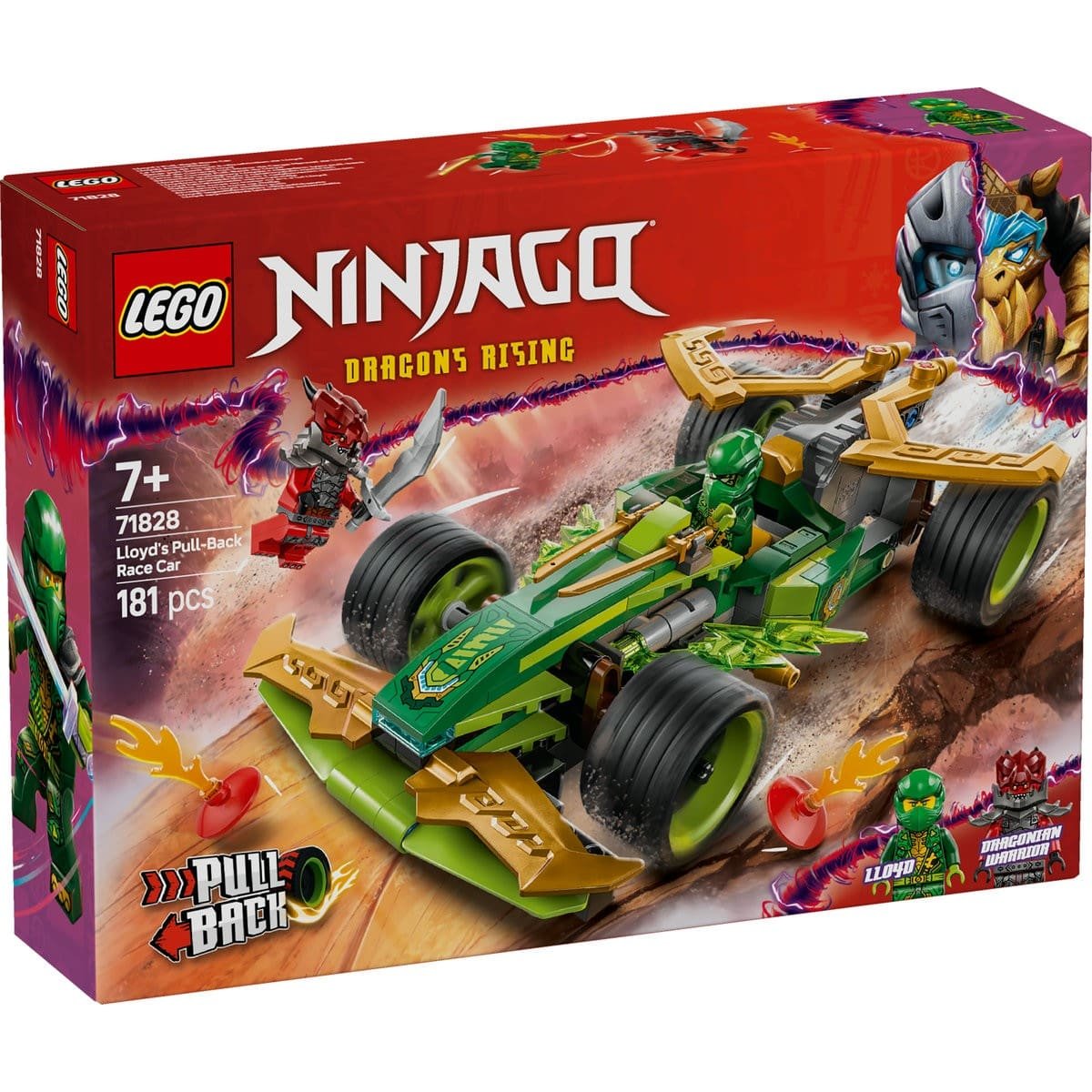 1_LEGO71828 LEGO NINJAGO MASINA DE CURSE PULL-BACK A LUI LLOYD 71828 - imagine 1