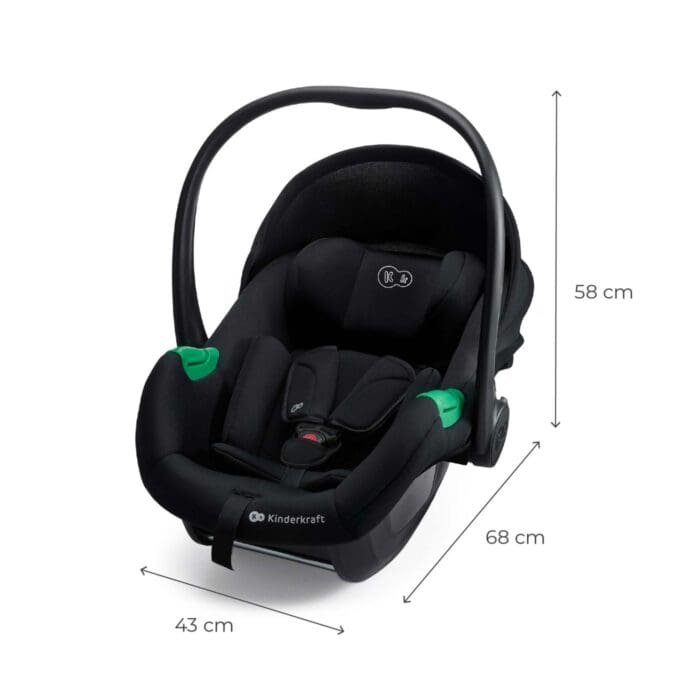 SCOICA AUTO I-SIZE, 40-87 CM, KINDERKRAFT MINK PRO2 , BLACK - imagine 2
