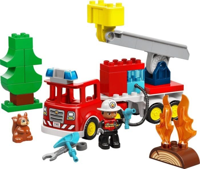 LEGO DUPLO CAMION DE POMPIERI CU FURTUN SI POMPIER 10473 - imagine 3