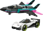 LEGO CITY AVION CU REACTIE VS MASINA 60489 - imagine 11