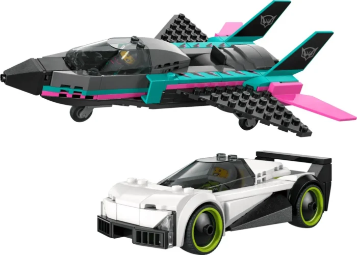 LEGO CITY AVION CU REACTIE VS MASINA 60489 - imagine 11