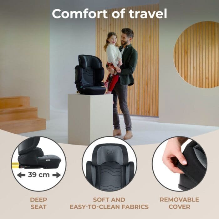 SCAUN AUTO KINDERKRAFT XPAND 2 I-SIZE 100-150 CM, GRAPHITE BLACK - imagine 5