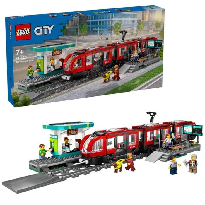 LEGO CITY TRAINS STATIE SI TRAMVAI IN CENTRUL ORASULUI 60423 - imagine 3