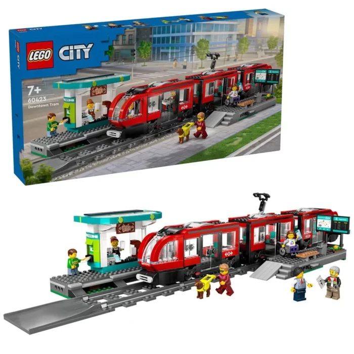 LEGO CITY TRAINS STATIE SI TRAMVAI IN CENTRUL ORASULUI 60423 - imagine 6