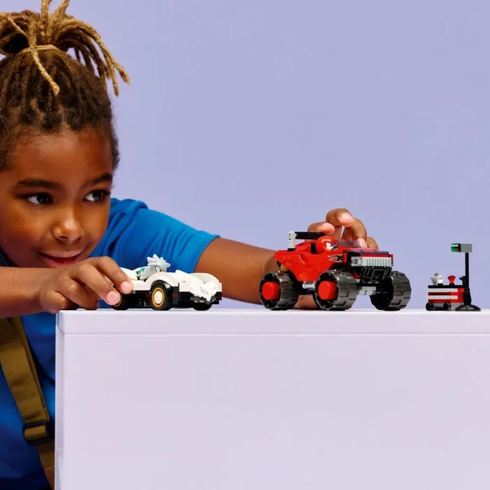 LEGO SONIC MASINA LUI SILVER VS CAMIONUL GIGANT AL LUI KNUCKLES 77118 - imagine 12