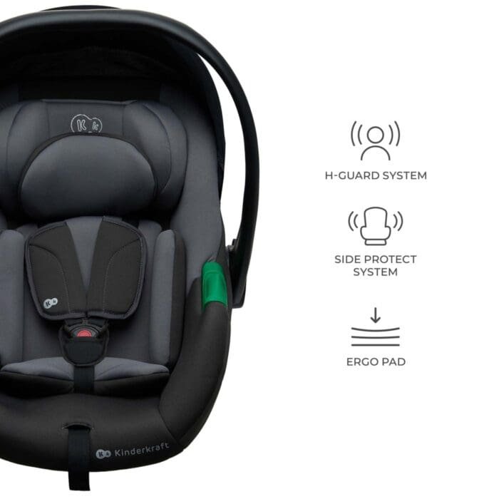SCOICA AUTO I-SIZE, 40-87 CM, KINDERKRAFT MINK PRO2 , GREY - imagine 3