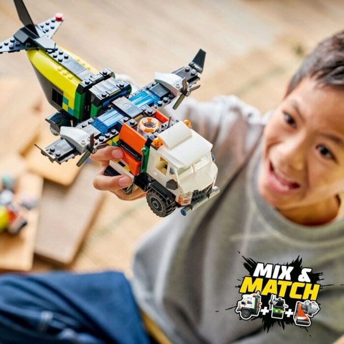 LEGO CITY AVION AUTOSPECIALA DE SERVICE SI AEROGLISOR IN VERSIUNI ADAPTATE 60505 - imagine 5