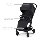 CARUCIOR SPORT KINDERKRAFT INDY3, COAL BLACK - imagine 9