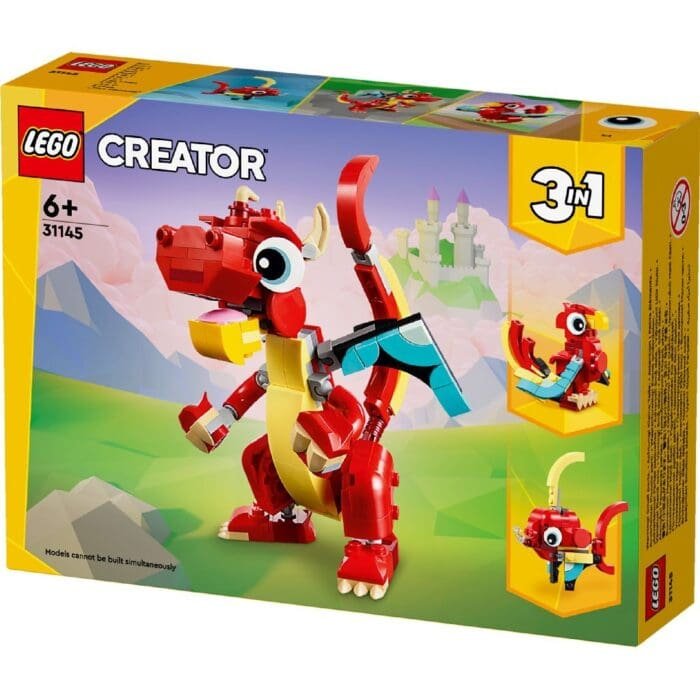 LEGO CREATOR 3IN1 DRAGON ROSU 31145 - imagine 5