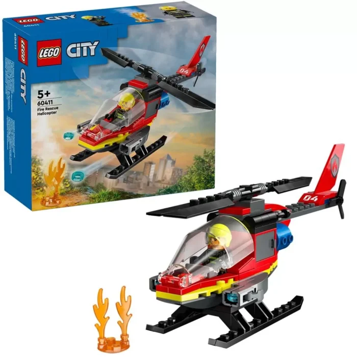 LEGO CITY ELICOPTER DE POMPIERI 60411 - imagine 10