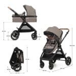 CARUCIOR KINDERKRAFT ESME PRO, 3 IN 1, SAND BEIGE - imagine 5
