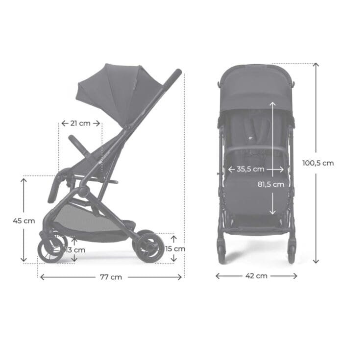 CARUCIOR SPORT KINDERKRAFT INDY3, COAL BLACK - imagine 5