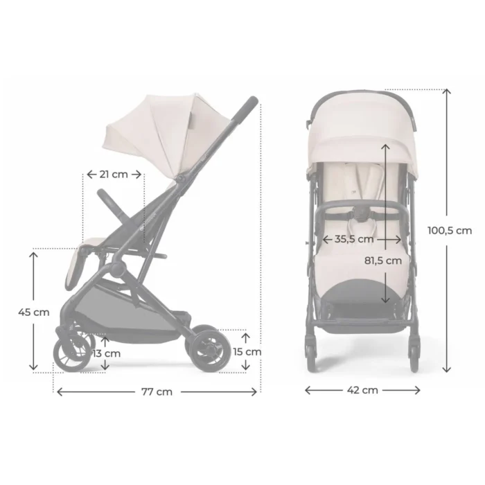 CARUCIOR SPORT KINDERKRAFT INDY3, MISTY BEIGE - imagine 10