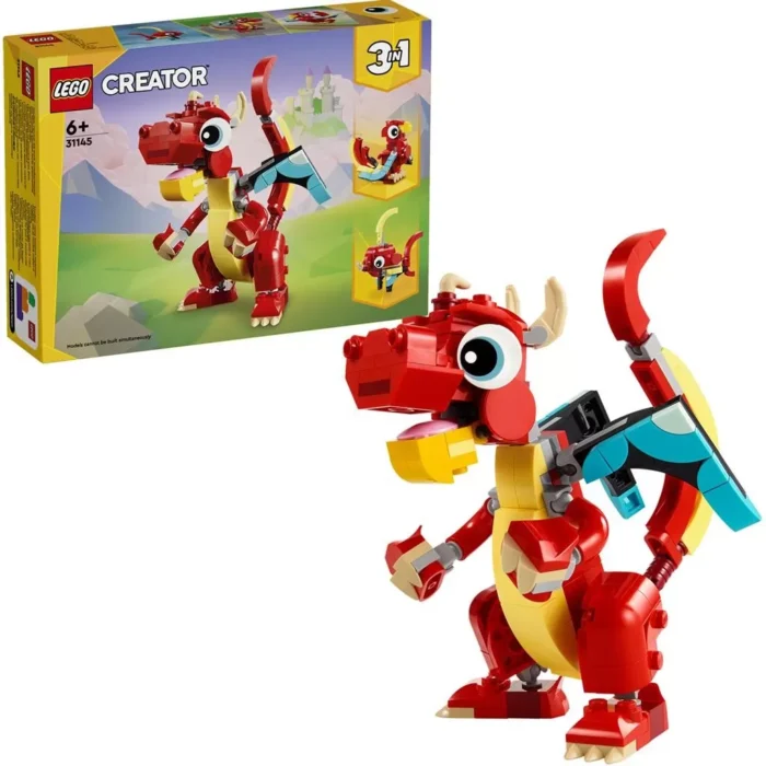 LEGO CREATOR 3IN1 DRAGON ROSU 31145 - imagine 12