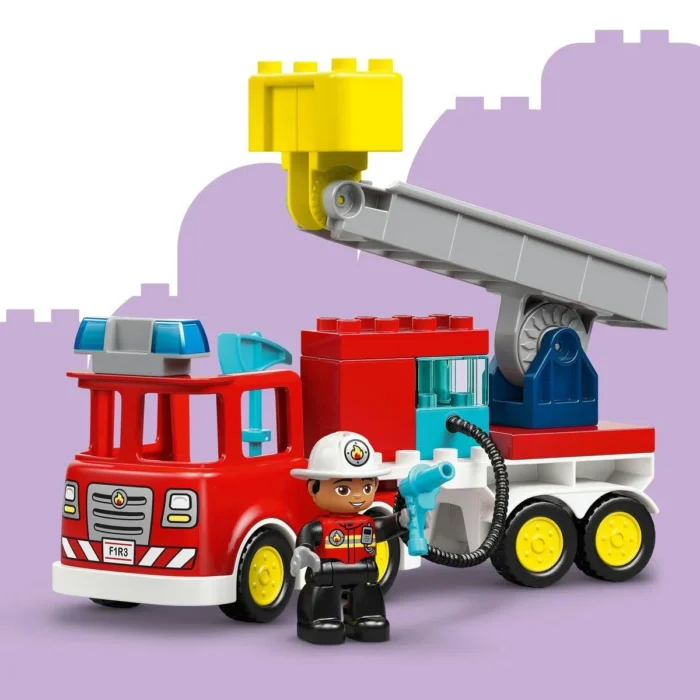 LEGO DUPLO CAMION DE POMPIERI CU FURTUN SI POMPIER 10473 - imagine 16