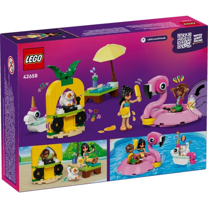 LEGO FRIENDS PETRECERE LA PISCINA CU UNICORNUL SI FLAMINGO 42658 - imagine 17