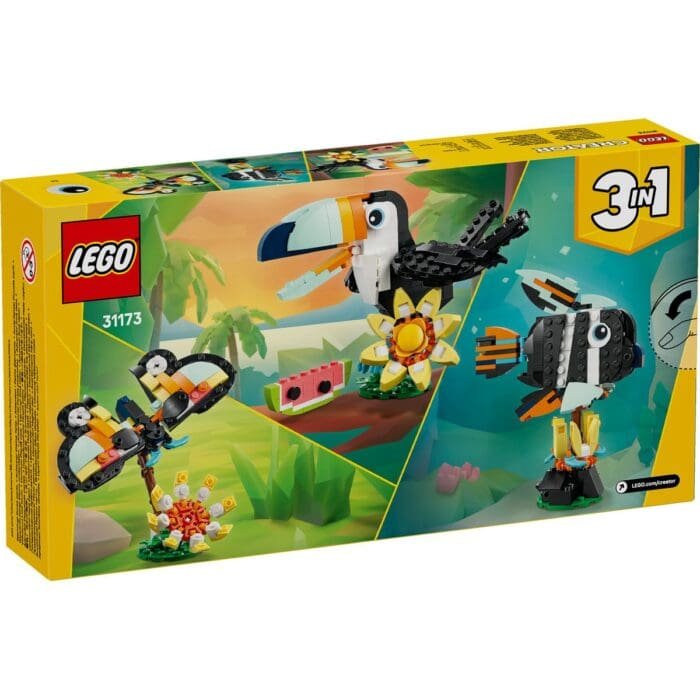 LEGO CREATOR ANIMALE SALBATICE TUCAN TROPICAL 31173 - imagine 8