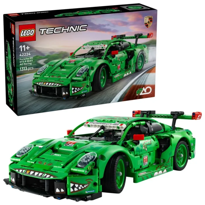 LEGO TECHNIC MASINA PORSCHE 911 GT3 R REXY AO RACING 42224 - imagine 16