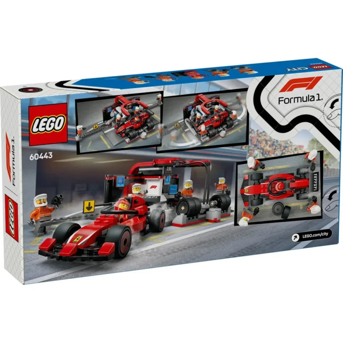 LEGO CITY BOXA SI MECANICI F1 CU MASINA FERRARI 60443 - imagine 17