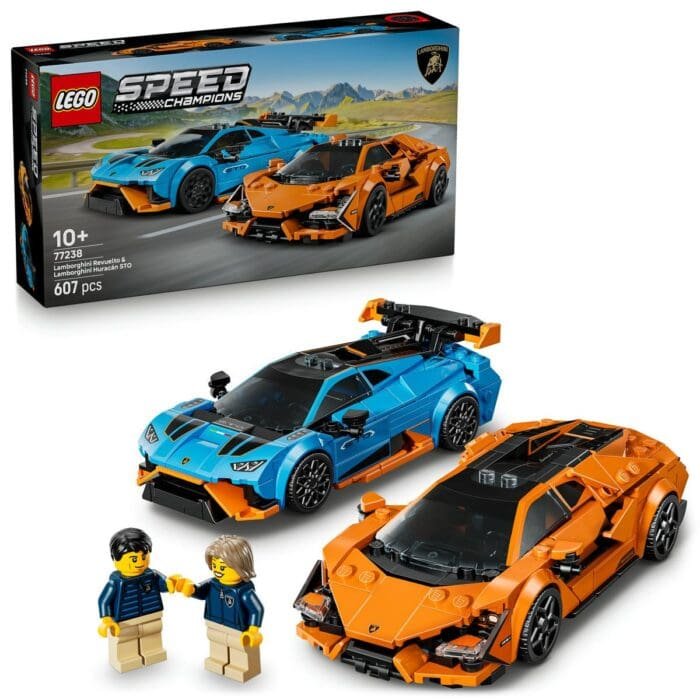LEGO SPEED CHAMPIONS LAMBORGHINI REVUELTO SI HURACAN STO 77238 - imagine 9