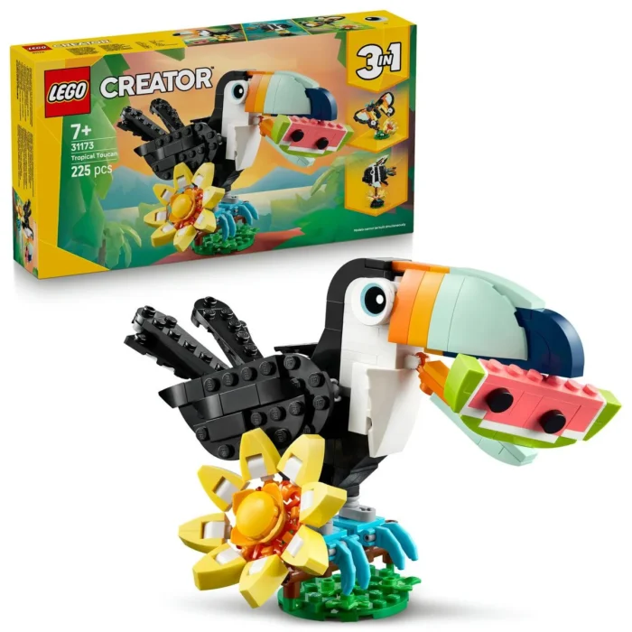 LEGO CREATOR ANIMALE SALBATICE TUCAN TROPICAL 31173 - imagine 18