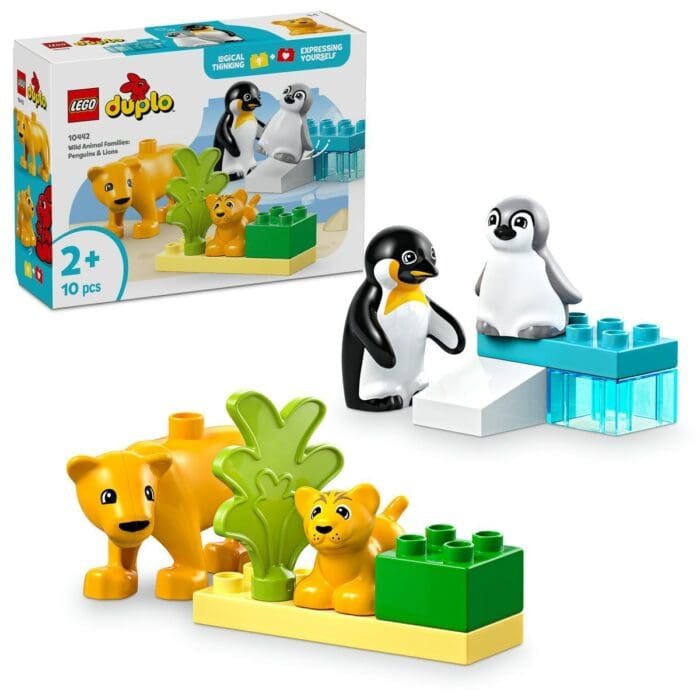 LEGO DUPLO FAMILII DE ANIMALE SALBATICE: PINGUINI SI LEI 10442 - imagine 9