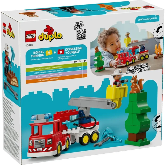LEGO DUPLO CAMION DE POMPIERI CU FURTUN SI POMPIER 10473 - imagine 18