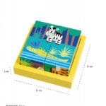 Jucarie educativa Cuburi cu animale din jungla, Orange Tree Toys