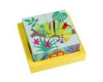 Jucarie educativa Cuburi cu animale din jungla, Orange Tree Toys - imagine 2