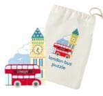 Mini puzzle din lemn autobuzul londonez, Orange Tree Toys - imagine 4