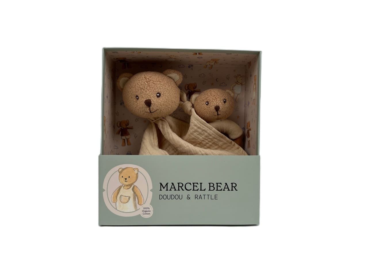 set-cadou-doudou-zornaitoare-cu-ursuletul-marcel-egmont-toys100179792 Set cadou Doudou + zornaitoare cu ursuletul Marcel, Egmont Toys - imagine 1