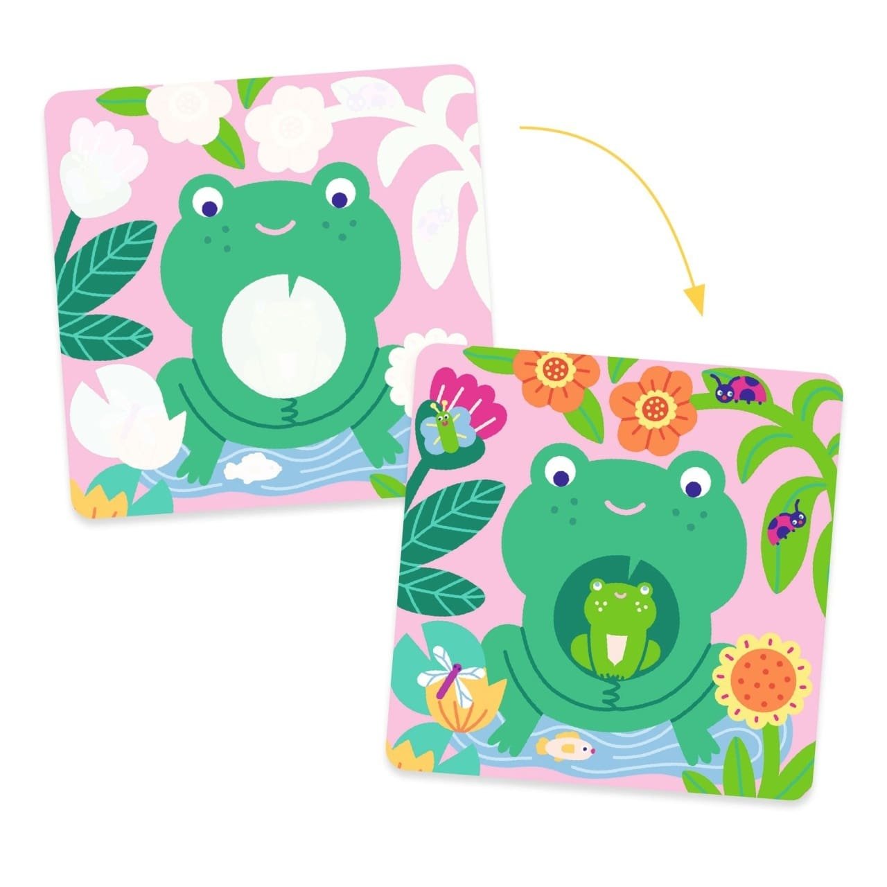 set-pictura-cu-apa-animale-din-gradina-djeco100180833 Set pictura cu apa Animale din gradina, Djeco - imagine 1