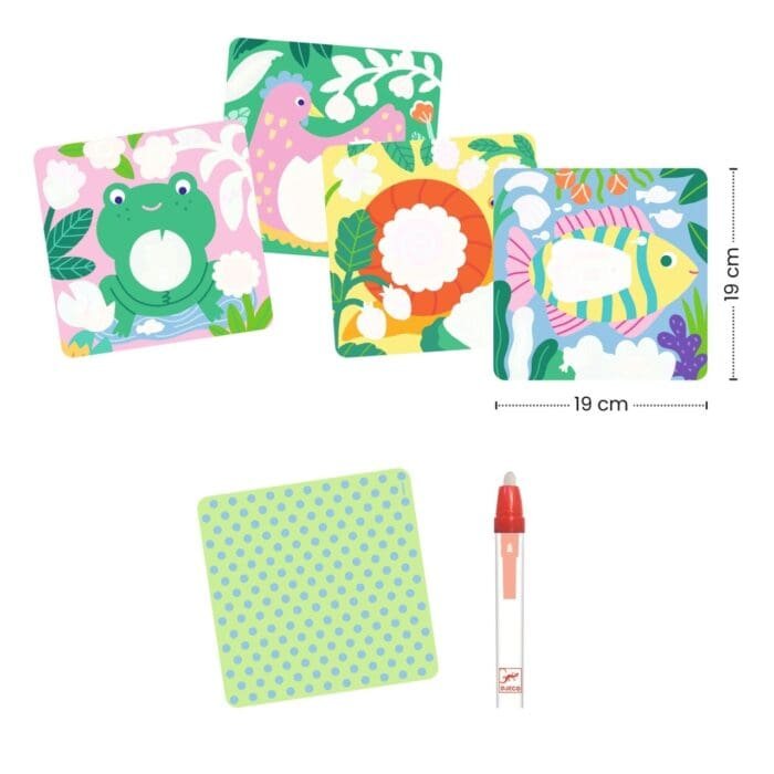 Set pictura cu apa Animale din gradina, Djeco - imagine 2