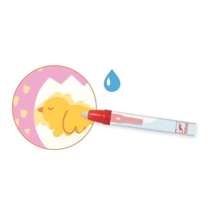 Set pictura cu apa Animale din gradina, Djeco - imagine 4