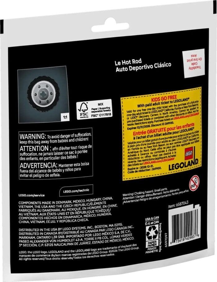 LEGO TECHNIC MASINA HOT ROD 30735 - imagine 3