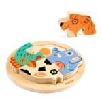 Puzzle din lemn Rondo Dog, Djeco