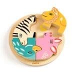 Puzzle din lemn Rondo Leo, Djeco - imagine 3