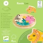 Puzzle din lemn Rondo Leo, Djeco - imagine 4